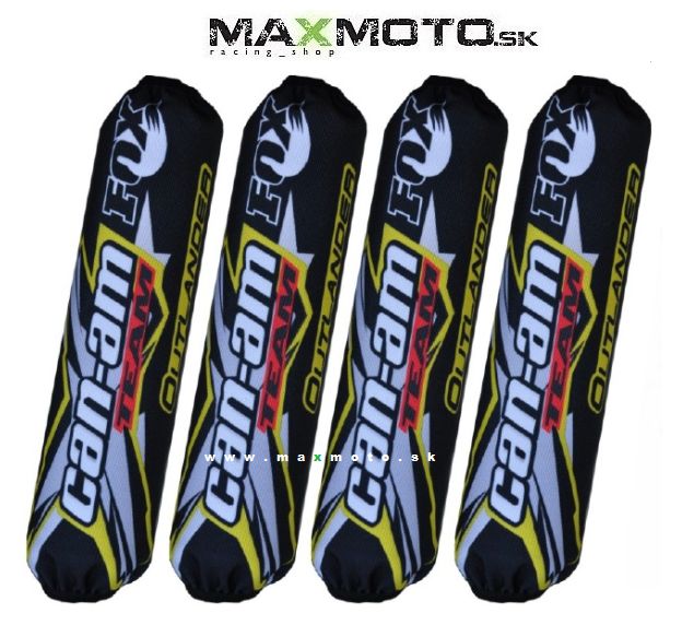 Návleky tlmičov FOX pre CAN-AM Outlander 800/ 1000, 4ks, čierno-žlté - NOVÝ MODEL