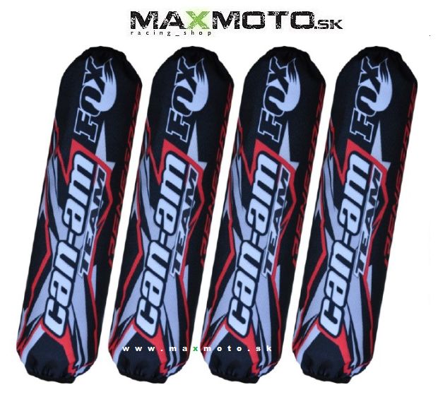 Návleky tlmičov FOX pre CAN-AM Renegade 800/ 1000, 4ks, čierno-červené - NOVÝ MODEL