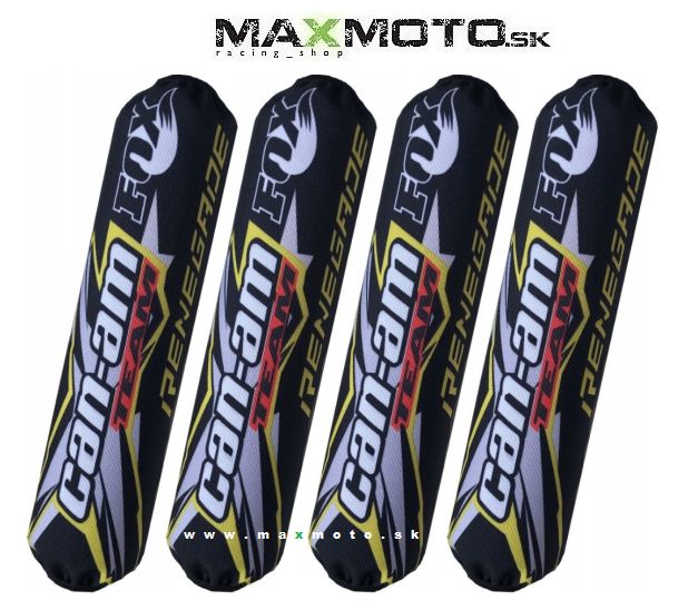 Návleky tlmičov FOX pre CAN-AM Renegade 800/ 1000, 4ks, čierno-žlté - NOVÝ MODEL