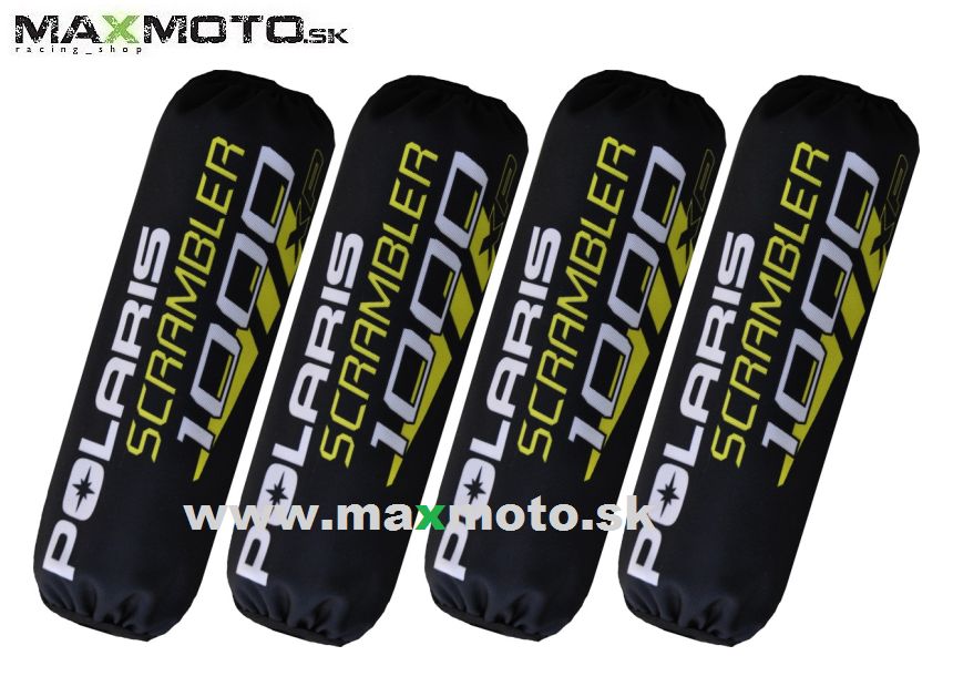 Návleky tlmičov POLARIS Scrambler 1000, 4ks, čierno-žlté - NOVÝ MODEL