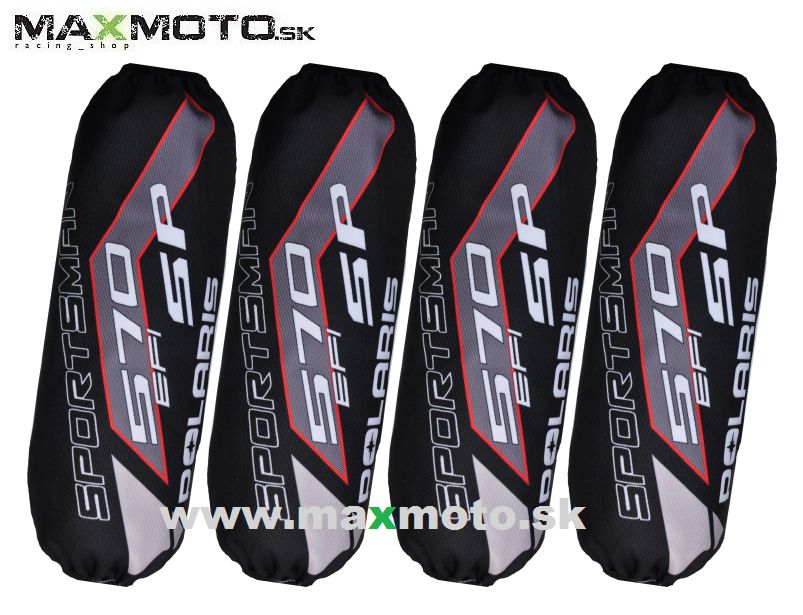 Návleky tlmičov POLARIS Sportsman 570, 4ks, čierno-sivé - NOVÝ MODEL