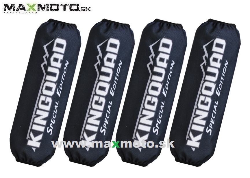 Návleky tlmičov SUZUKI Kingquad 450/ 500/ 700/ 750, 4ks, čierne - NOVÝ MODEL