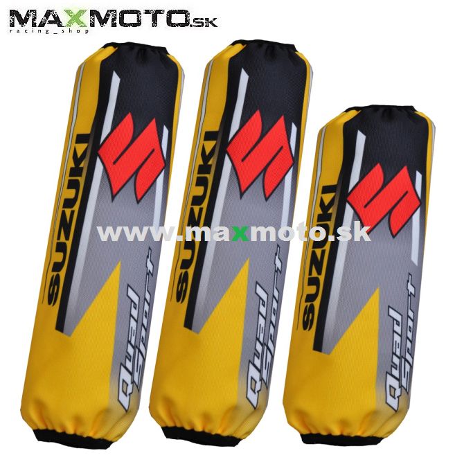 Návleky tlmičov SUZUKI LTZ 400/ LTR 450, 3ks, žlté - NOVÝ MODEL