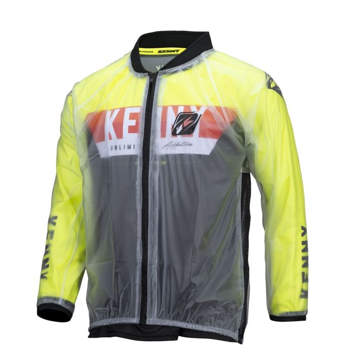 Nepremokavá bunda KENNY RACING, transparentná/ čierna