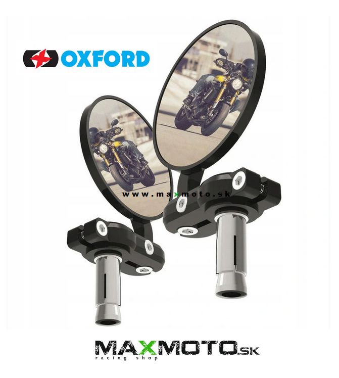Spätné zrkadlá OXFORD, okrúhle, čierne