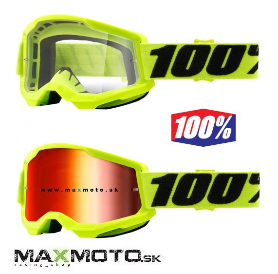 Okuliare 100% STRATA 2 Yellow