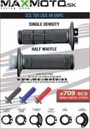 Gripy PROGRIP PG709 OFFROAD SCS LOCK ON + 7 adaptérov (22+25MM), jednojfarebné