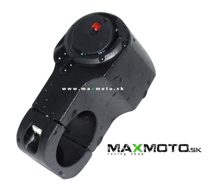 Univerzálny vypínač s LED kontrolkou, hliníkový, vodotesný