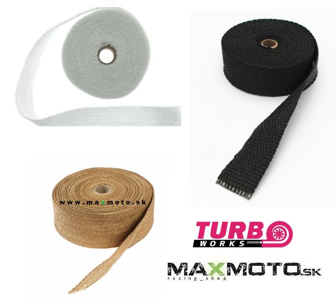 Páska na výfuk, biela/ čierna/ hnedá - 10m