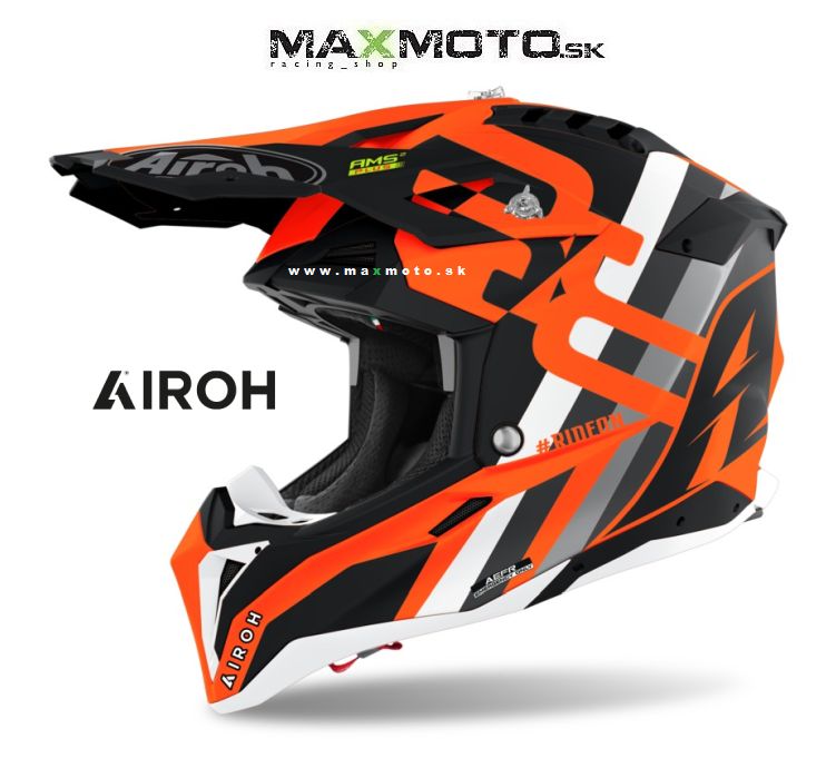 Prilba AIROH AVIATOR 3.0 Rainbow, matná oranžová