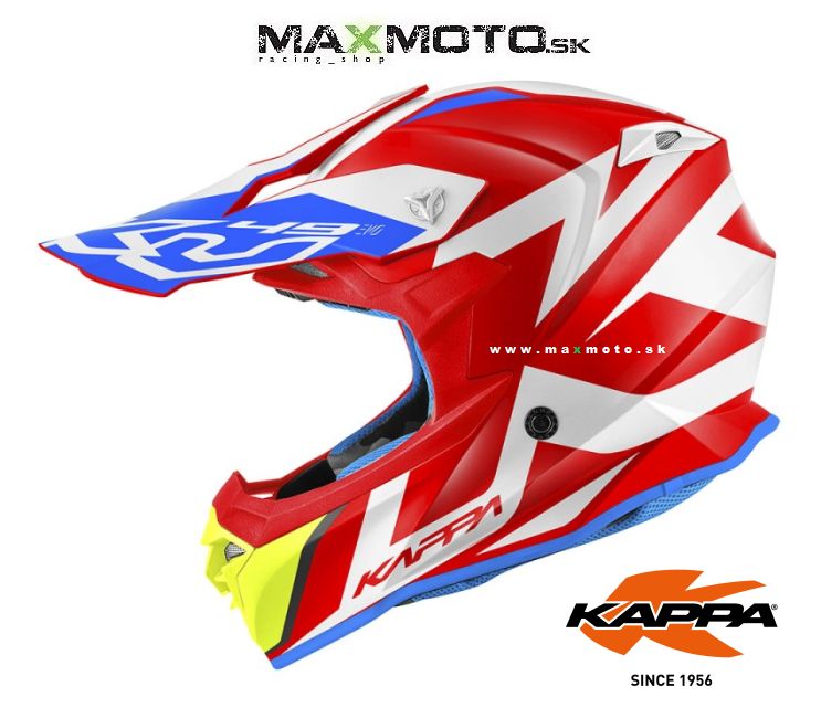 Prilba KAPPA KV49 EVO GREAT, lesklá červená/ biela