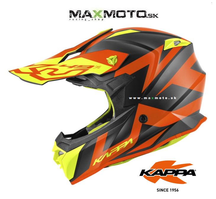 Prilba KAPPA KV49 EVO GREAT, matná čierna/ oranžová
