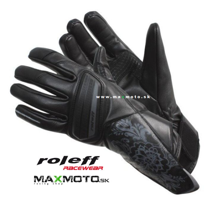 Rukavice ROLEFF Stuttgart RO-79, dámske, čierno-sivé