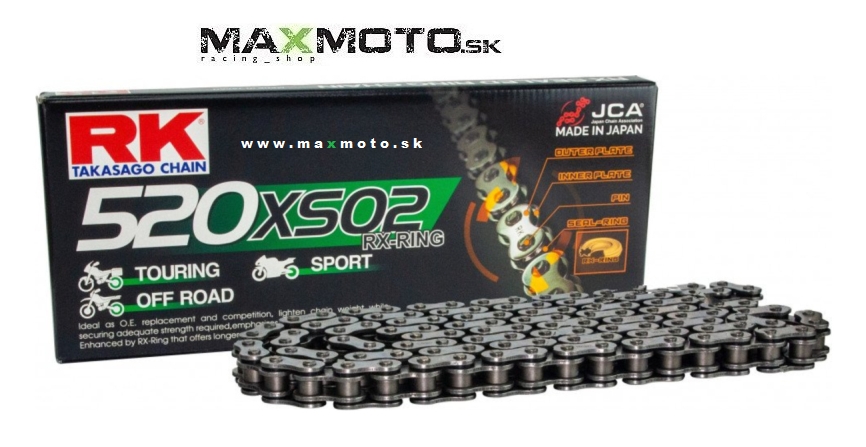 Reťaz pohonu RK 520XSO2 RX-ring, 96 článková so spojkou