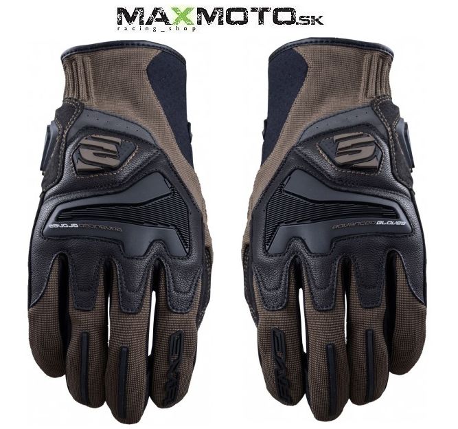 Rukavice FIVE RS4 hnedo čierne