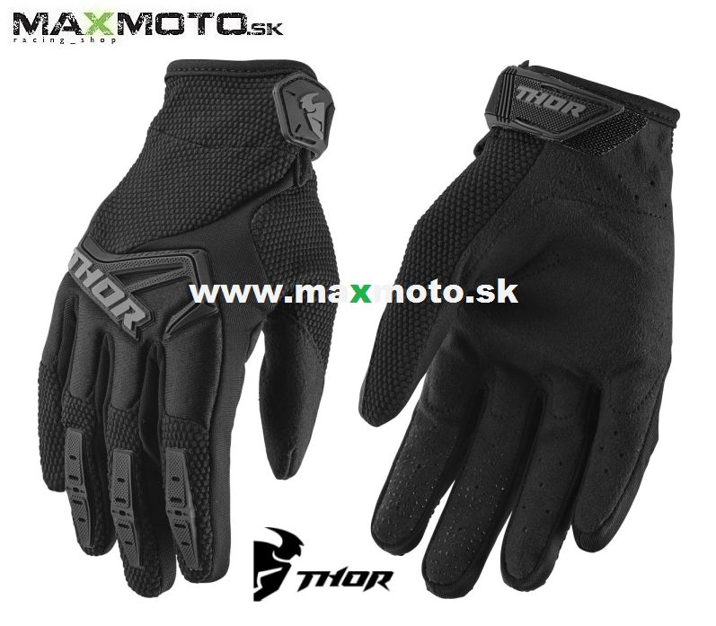 Rukavice THOR Spectrum S9 OFFROAD - BLACK, veľkosť M