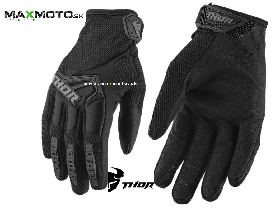 Rukavice THOR SPECTRUM S9Y OFFROAD BLACK - detské