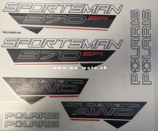 Nálepková sada POLARIS Sportsman 570/ 800/ 850/ 1000 EFI, 33x27cm