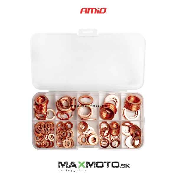 Sada medených podložiek AMIO, 200ks