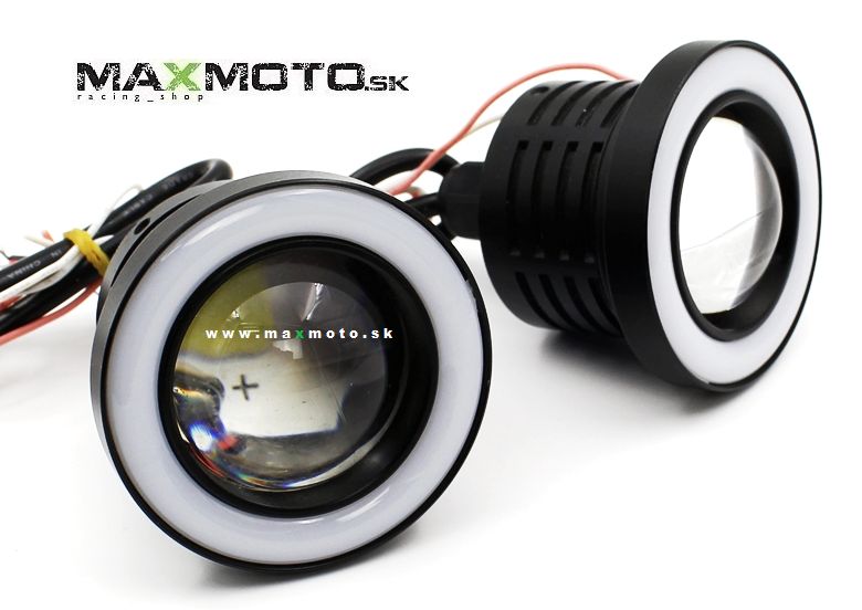 Sada predných LED svetiel ANGEL EYES, 89mm, 2ks