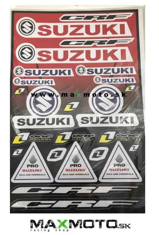 Nálepková sada SUZUKI 43 x 30 cm, červená
