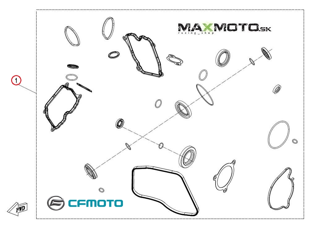 Sada tesnení motora CF MOTO  Z1000/ UTV1000, 0JYA-0000A1
