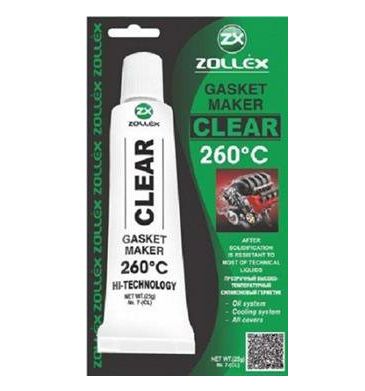 Silikón ZOLLEX CLEAR - transparentný do 260°C