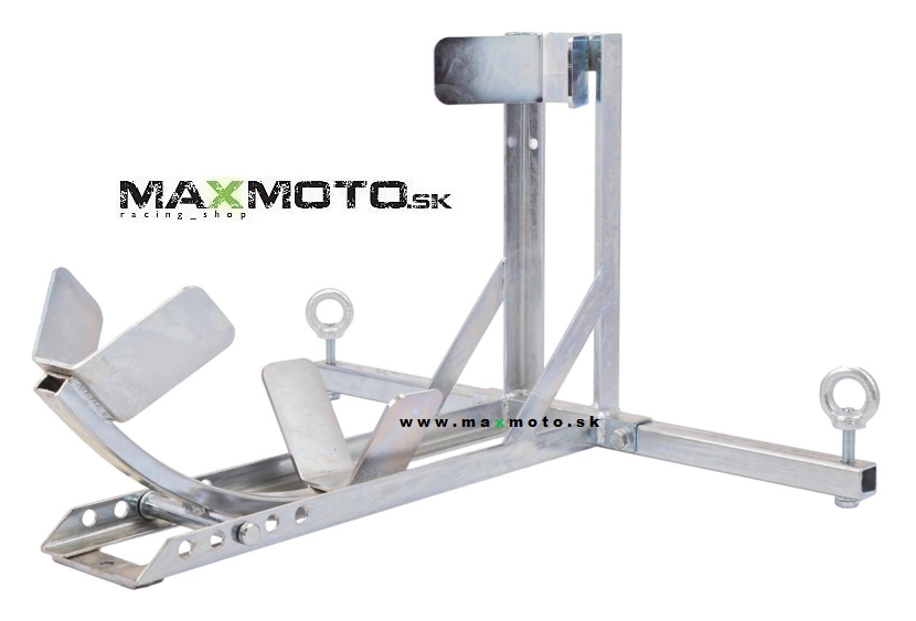 Stojan na motorku BIKETEC, predný, strieborný