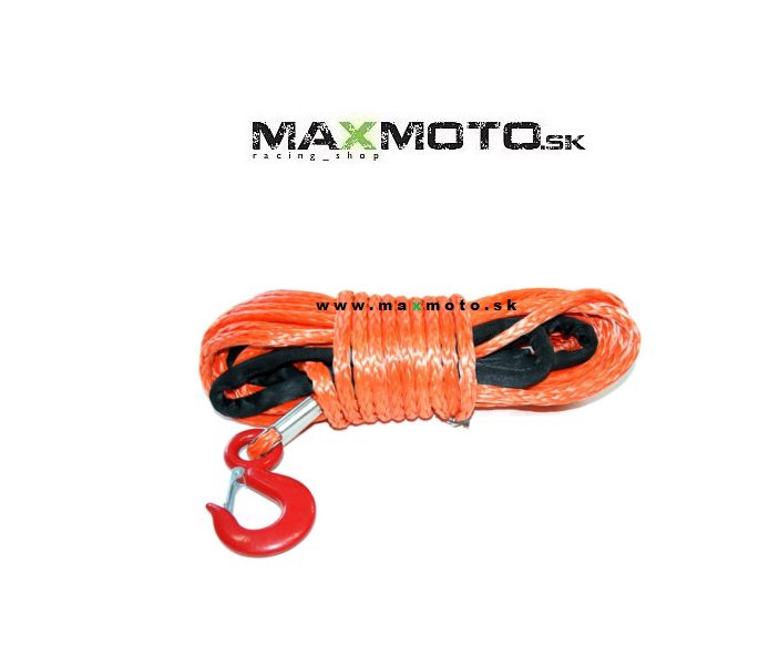 Syntetické lano k navijakom s hákom ATV/ UTV - 15m, 6mm