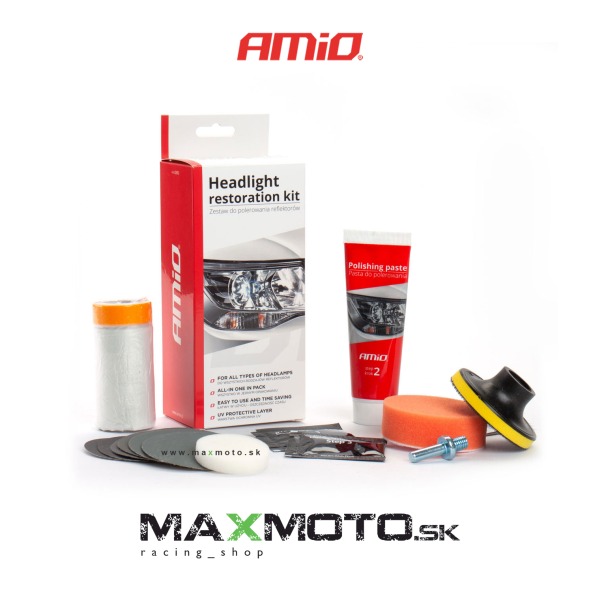 Súprava na leštenie svetlometov AMIO