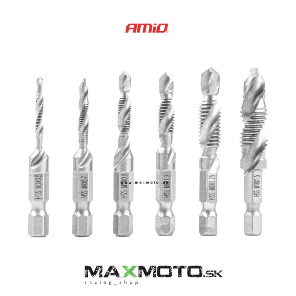 Súprava závitových vrtákov AMIO 6ks