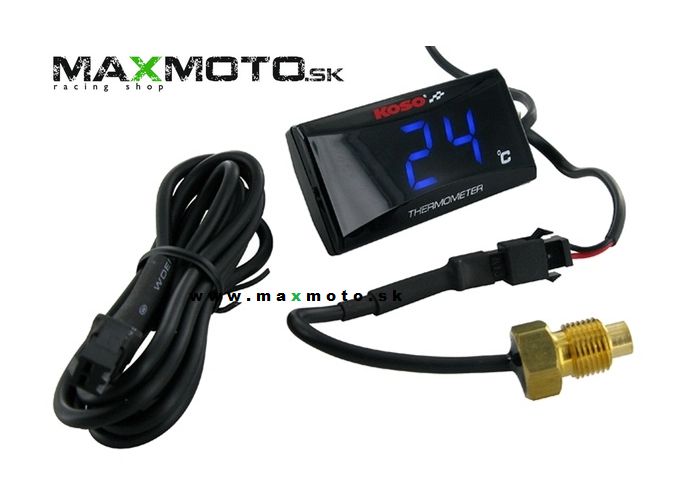Snímač teploty motora KOSO Slim s displejom, modrý