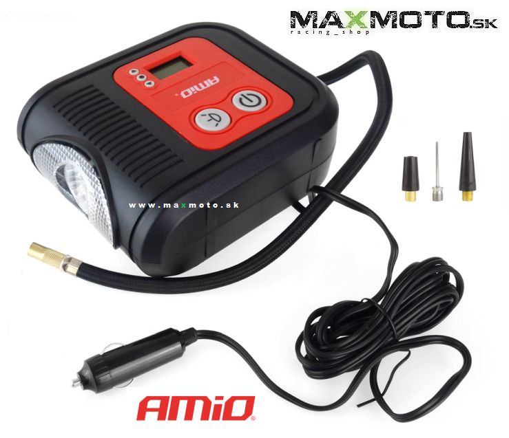 Vzduchový kompresor do auta AMIO ACOMP-10, 12V - digitálny