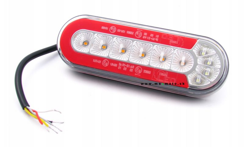 Zadné LED svetlo L1873, small oval, 250mm, 12/24V