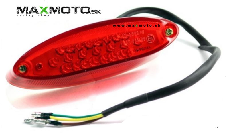 Zadné LED svetlo pre športové štvorkolky, univerzálne, červené