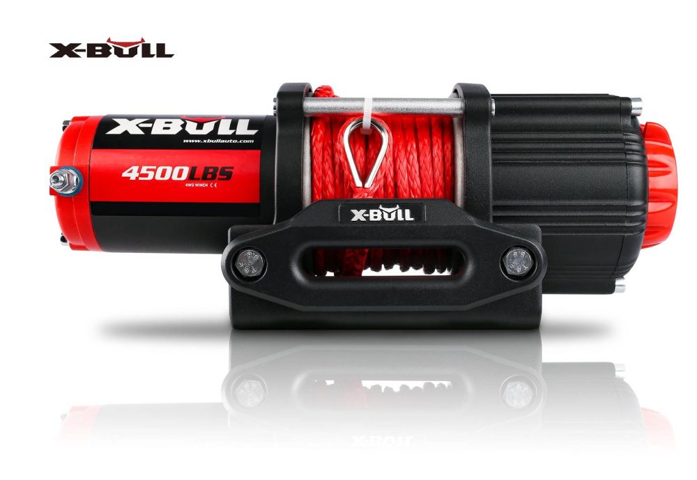 Elektrický navijak X-BULL HRW4500SB syntetické lano, 12V pre štvorkolky, 2041kg
