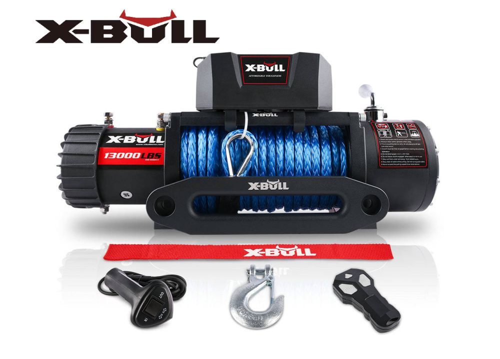 Elektrický navijak X-BULL PRIME HRW13000BY, 12V, syntetické lano