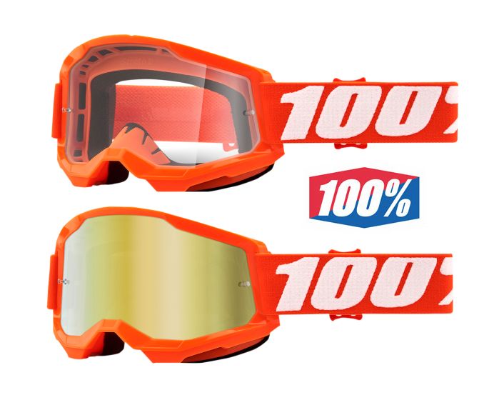 Okuliare 100% STRATA 2 ORANGE