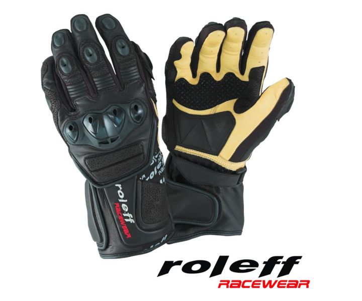 Rukavice ROLEFF Sportwear KANGUR - čierna matná, kožené