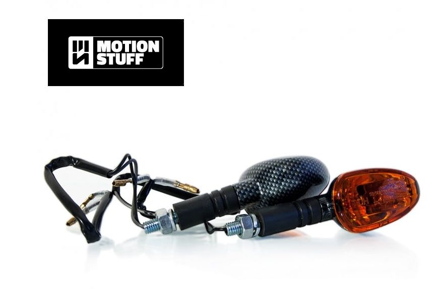 Smerovky MOTION STUFF  - MINI žiarovka, carbon, oranžové