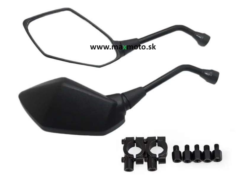Spätné zrkadlá pre štvorkolky, motorky - univerzálne, M10/ M8, 185C, čierne