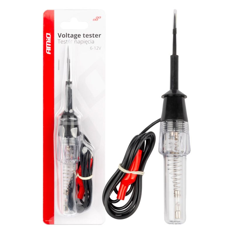 Tester napätia s krokosvorkou AMIO, 6-12V