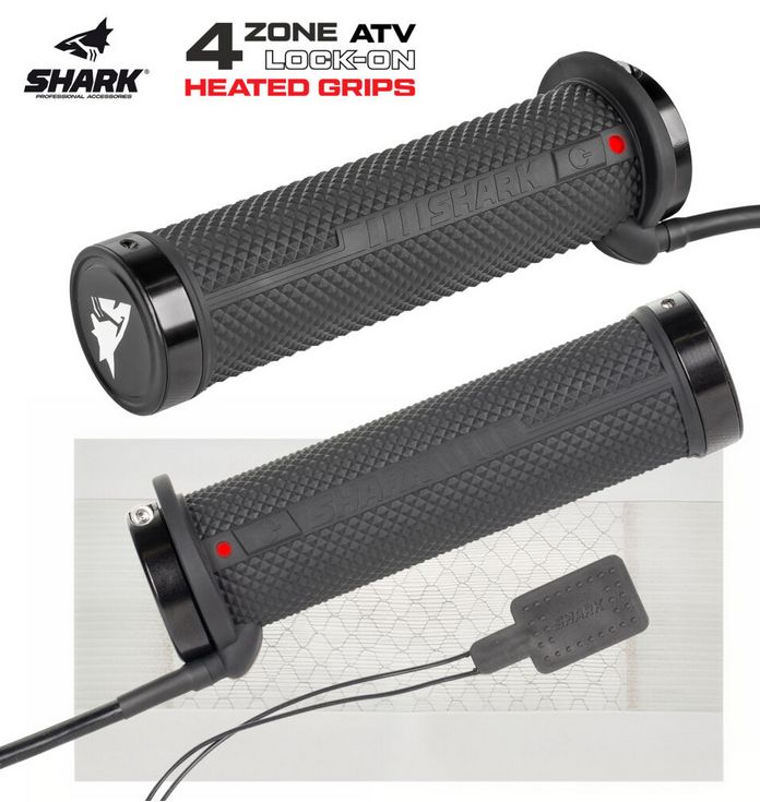 Vyhrievanie rukovätí a palca pre štvorkolky SHARK 4 ZONE LOCK-ON HEATED GRIPS, THUMB, SEAT