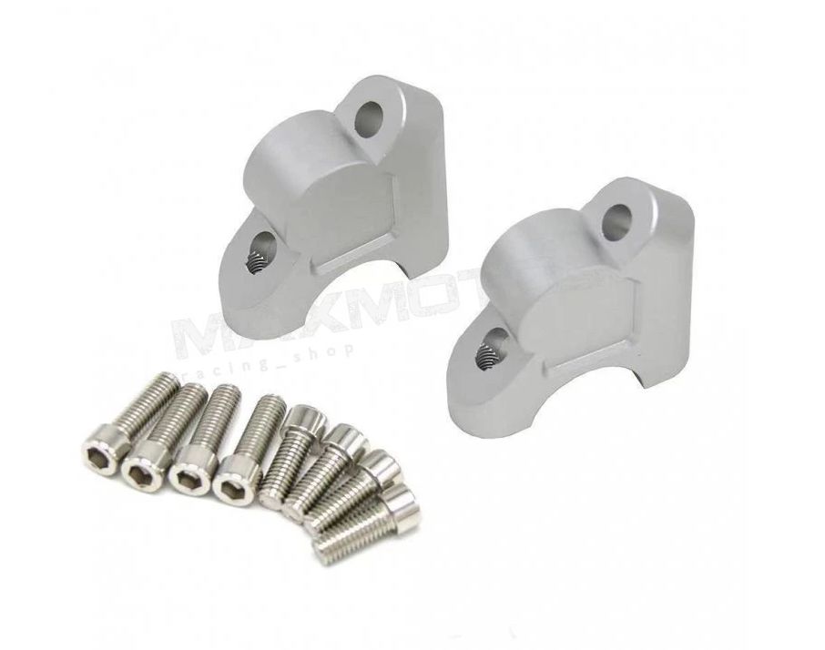 Zvýšenie riadidiel o 40 mm, na priemer riadidiel 22 mm, strieborné